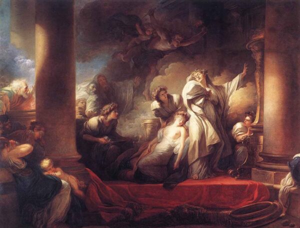 O grande sacerdote Coresus se sacrifica para salvar Callirhoé – Jean-Honoré Fragonard Jean-Honoré Fragonard Artemis Reproduction