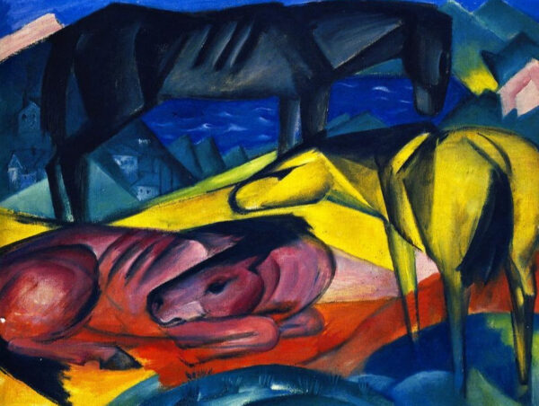 Três cavalos II – Franz Marc Franz Marc Artemis Reproduction