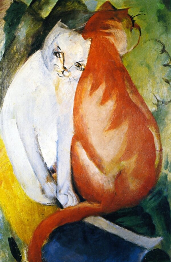 Chats, vermelho e branco – Franz Marc Franz Marc Artemis Reproduction