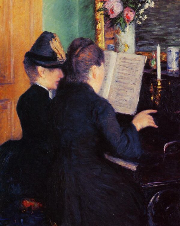 A lição de piano – Caillebotte Gustave Caillebotte Artemis Reproduction