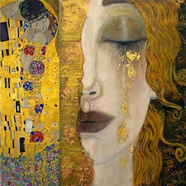 As lágrimas de ouro – Gustav Klimt (personalizado) Gustav Klimt Artemis Reproduction