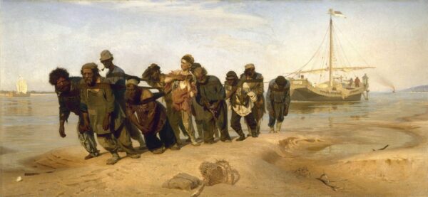 Os transportadores de barcaças no Volga – Ilya Repin Ilia Repin Artemis Reproduction