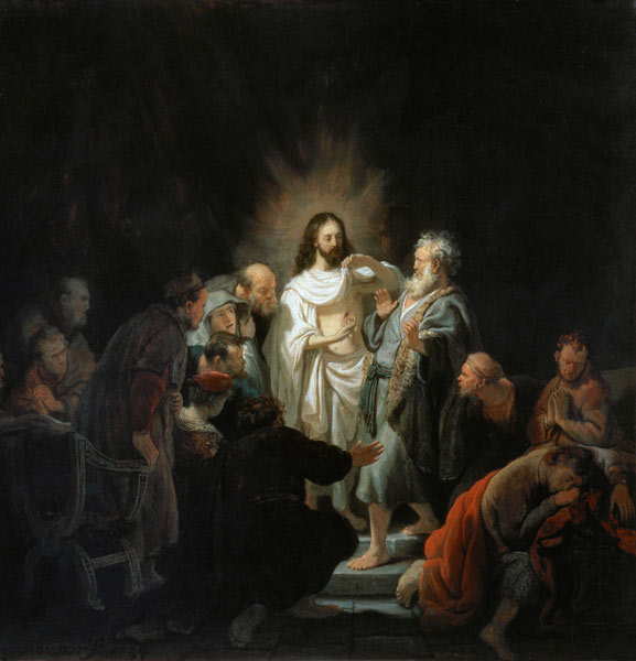 O Jesus ressuscitado mostra ao apóstolo Tomé suas feridas – Rembrandt van Rijn Rembrandt van Rijn Artemis Reproduction