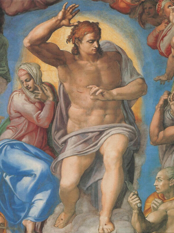 Julgamento Final – Cristo e Maria (Detalhe da Capela Sistina) – Michelangelo Miguel Ângelo Artemis Reproduction