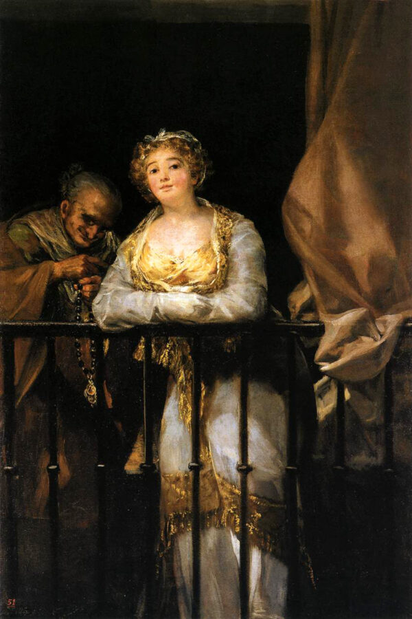 Maja e Célestine na varanda – Francisco de Goya Francisco de Goya Artemis Reproduction