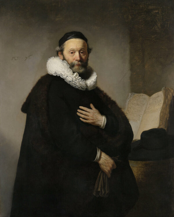 Retrato do ministro remonstrante Johannes Wtenbogaert – Rembrandt van Rijn Rembrandt van Rijn Artemis Reproduction