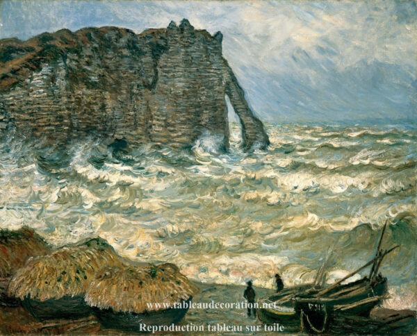 Mar agitado em Étretat – Claude Monet Claude Monet Artemis Reproduction