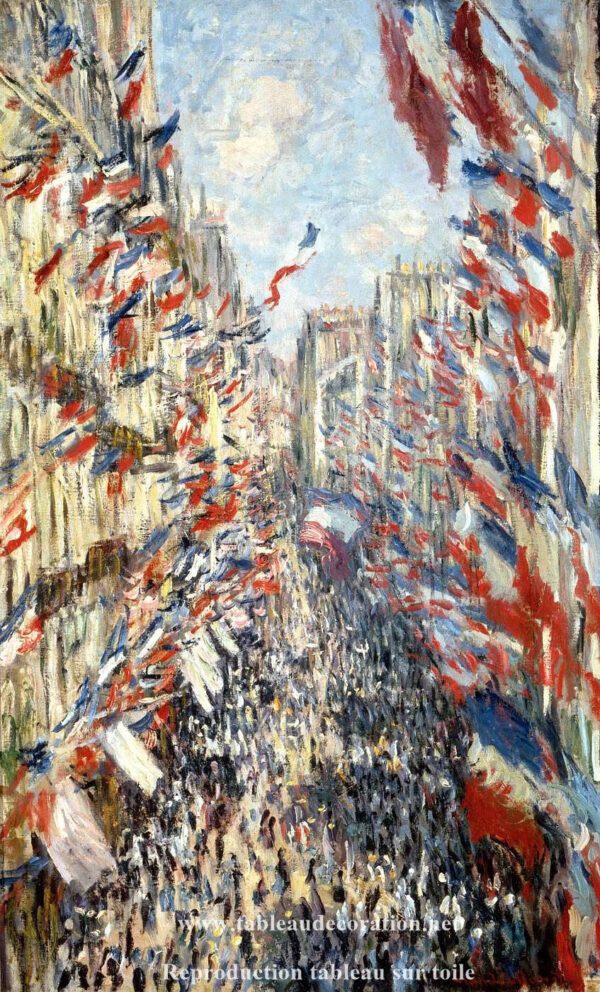 A Rua Montorgueil, Festa de 30 de junho de 1878 – Claude Monet Claude Monet Artemis Reproduction