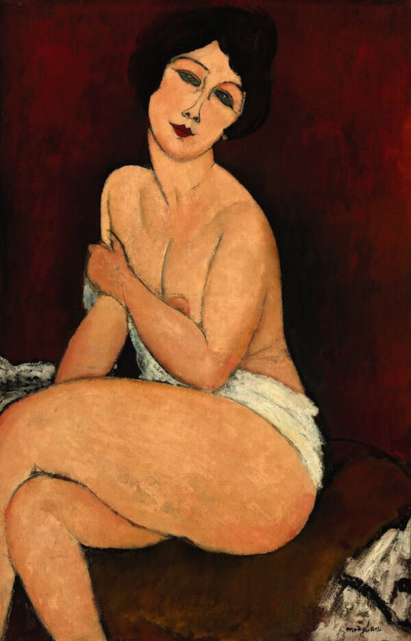 Nu sentado em um divã – Amedeo Modigliani Amedeo Modigliani Artemis Reproduction