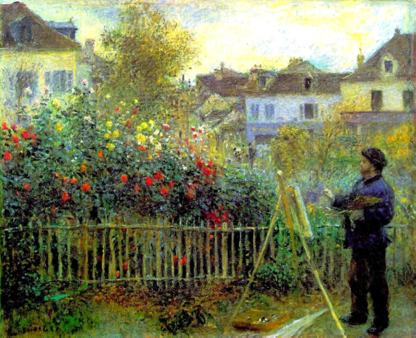 Claude Monet pintando em seu jardim em Argenteuil – Pierre-Auguste Renoir Pierre-Auguste Renoir Artemis Reproduction