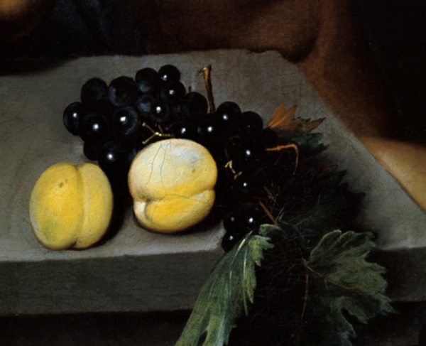 O Baco doente, detalhe dos pêssegos e das uvas – Caravaggio Caravaggio Artemis Reproduction