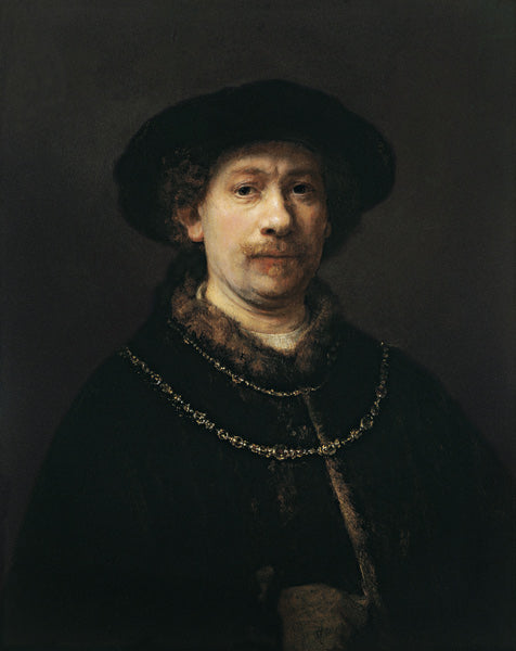 Autorretrato com boina e duas correntes de ouro – Rembrandt van Rijn Rembrandt van Rijn Artemis Reproduction