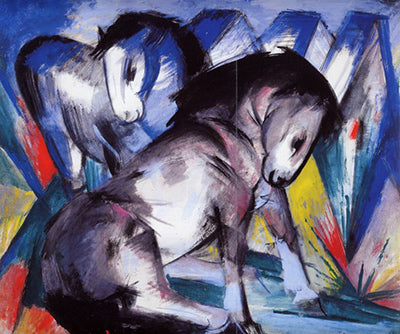 Dois cavalos de Franz Marc Franz Marc Artemis Reproduction