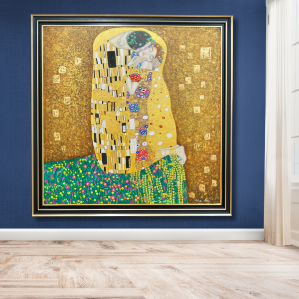 O beijo (Gustav Klimt) – Reprodução em estoque – 200 x 200 cm Galeria de Arte Artemis Reproduction 6