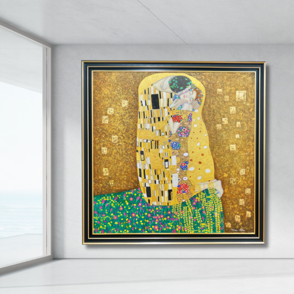 O beijo (Gustav Klimt) – Reprodução em estoque – 200 x 200 cm Galeria de Arte Artemis Reproduction 5