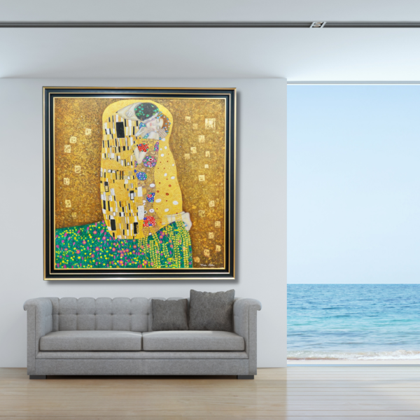 O beijo (Gustav Klimt) – Reprodução em estoque – 200 x 200 cm Galeria de Arte Artemis Reproduction 4