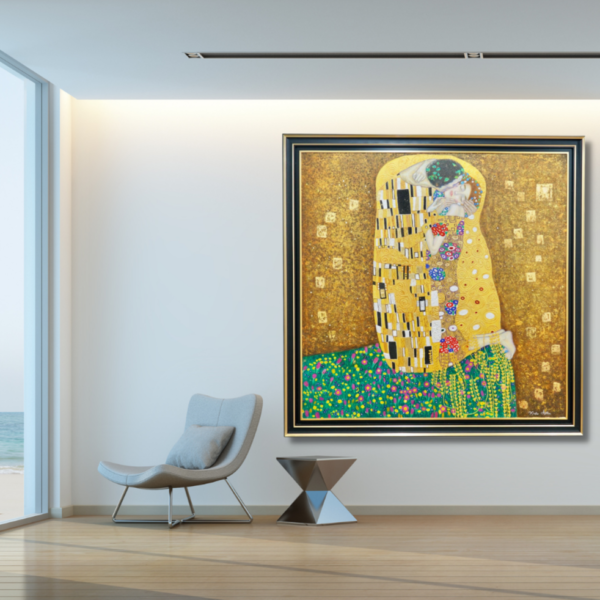 O beijo (Gustav Klimt) – Reprodução em estoque – 200 x 200 cm Galeria de Arte Artemis Reproduction 3