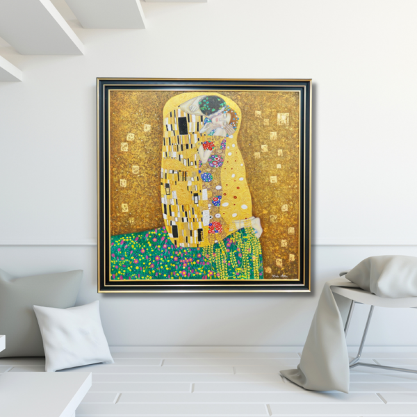 O beijo (Gustav Klimt) – Reprodução em estoque – 200 x 200 cm Galeria de Arte Artemis Reproduction 2