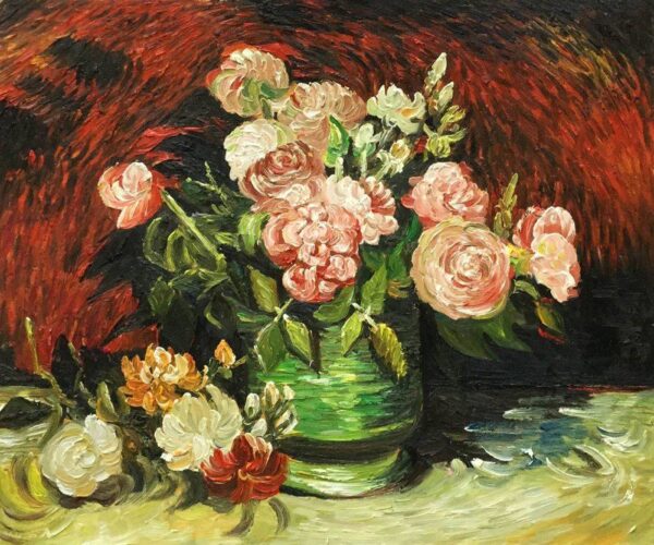 Pivônias e rosas – Van Gogh Vincent Van Gogh Artemis Reproduction