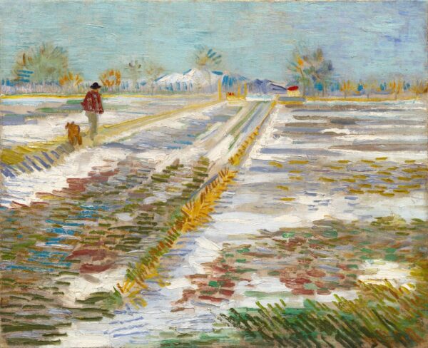 Campos nevados em Arles – Van Gogh Vincent Van Gogh Artemis Reproduction