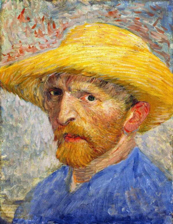 Autorretrato com um chapéu de palha – Van Gogh Série de autorretratos de Vincent van Gogh Artemis Reproduction