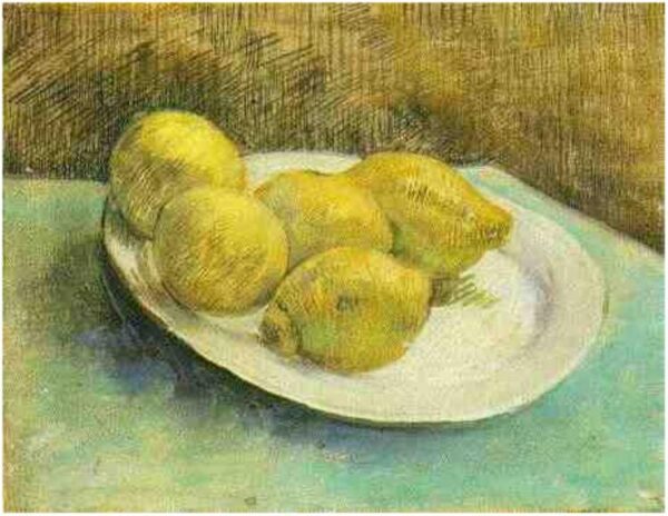 Natureza morta com limões em um prato – Van Gogh Vincent Van Gogh Artemis Reproduction