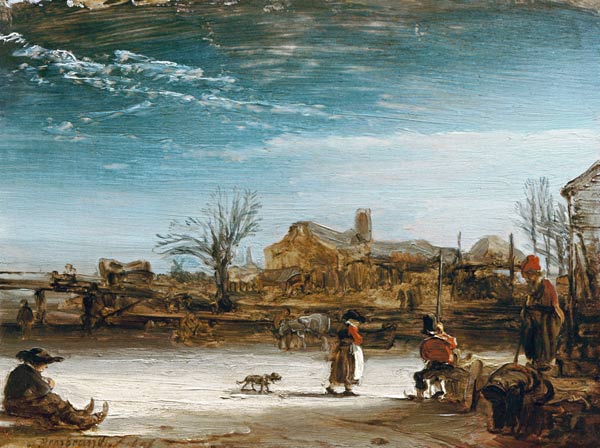 Paisagem de Inverno – Rembrandt van Rijn Rembrandt van Rijn Artemis Reproduction