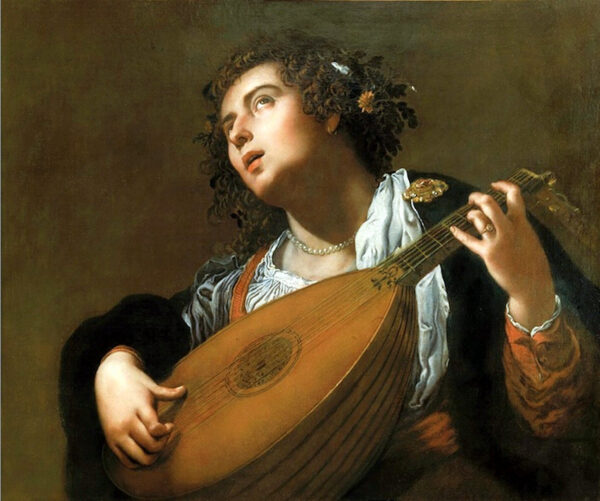 Mulher tocando alaúde – Artemisia Gentileschi Artemisia Gentileschi Artemis Reproduction