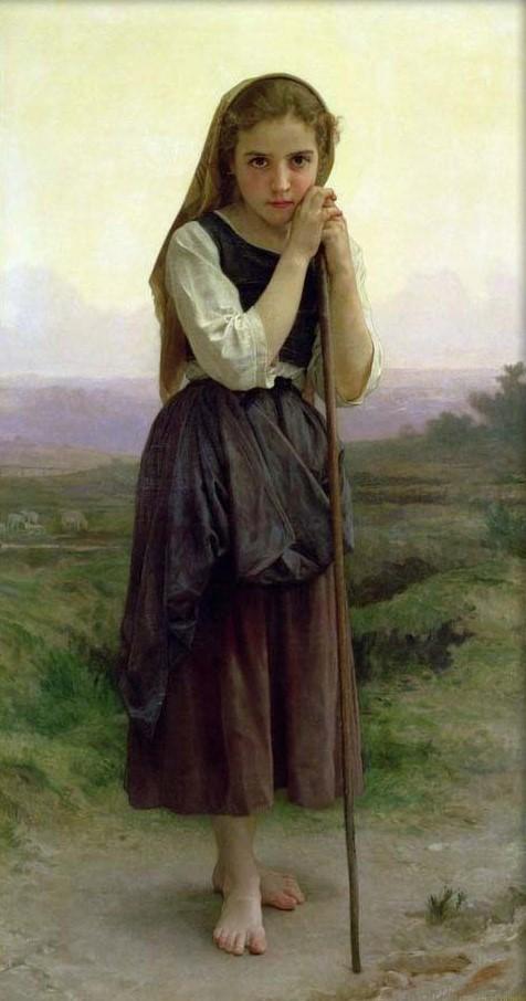 Uma pequena pastora – William Bouguereau William Bouguereau Artemis Reproduction