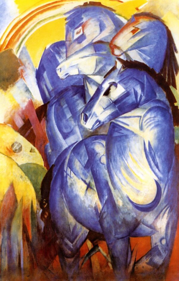 A Torre dos Cavalos Azuis – Franz Marc Franz Marc Artemis Reproduction