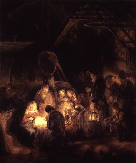 Adoração dos Pastores – Rembrandt van Rijn Rembrandt van Rijn Artemis Reproduction