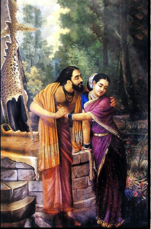 Arjuna e Subhadra – Ravi Varmâ Artemis Reproduction