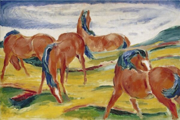 Cavalos no Pasto I – Franz Marc Franz Marc Artemis Reproduction