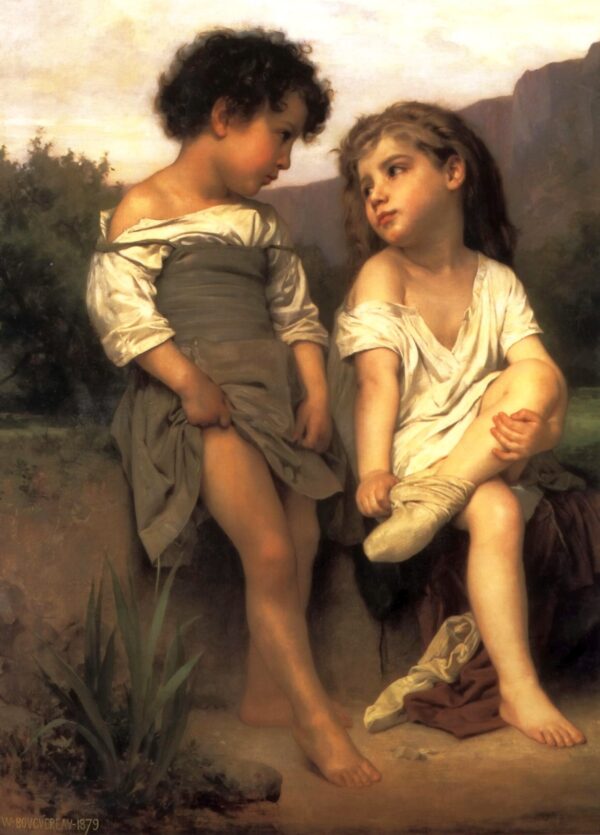 À Beira do Riacho – William Bouguereau William Bouguereau Artemis Reproduction