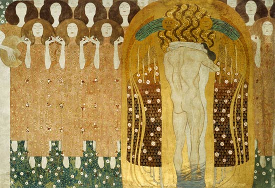 Beijo, detalhe da Frise Beethoven – Gustav Klimt Gustav Klimt Artemis Reproduction