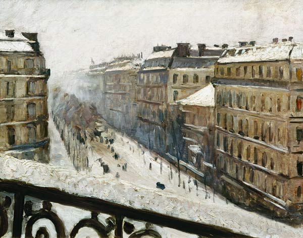 Boulevard Haussmann sob a neve – Caillebotte Gustave Caillebotte Artemis Reproduction