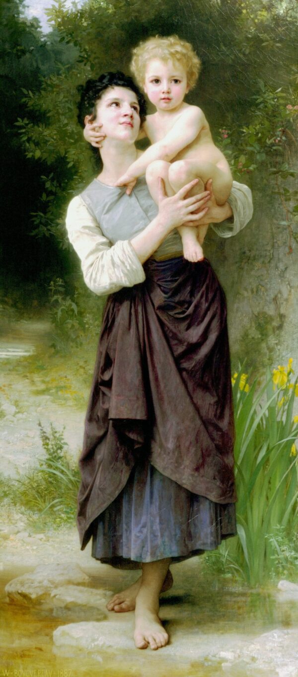 Irmão e irmã – William Bouguereau William Bouguereau Artemis Reproduction