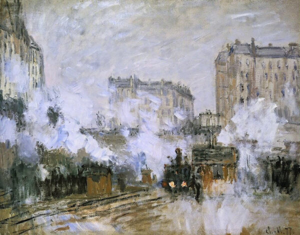 Exterior da estação Saint-Lazare, chegada de um trem – Claude Monet Claude Monet Artemis Reproduction