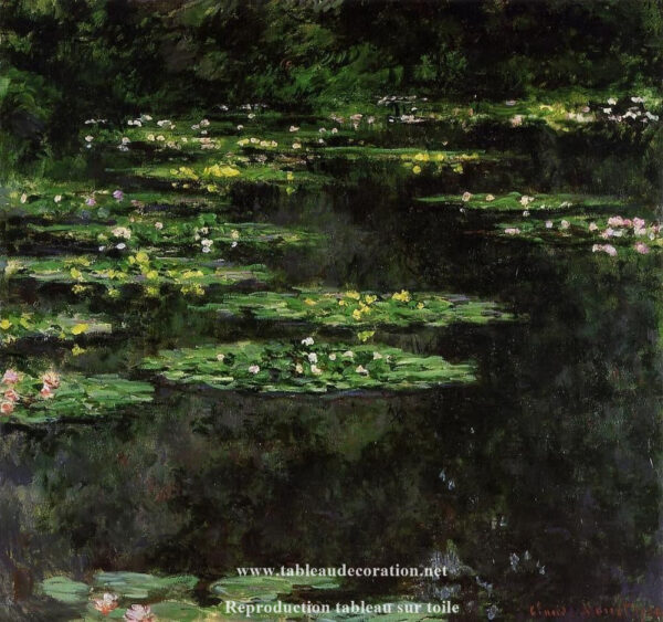 Ninféias negras – quadro de Monet “Os Nenúfares” de Claude Monet Artemis Reproduction