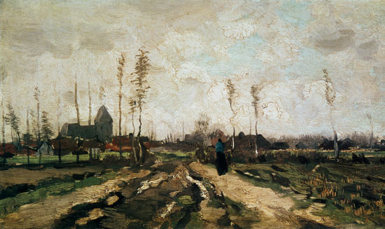 Paisagem com uma igreja e casas, Nuenen – Van Gogh Vincent Van Gogh Artemis Reproduction