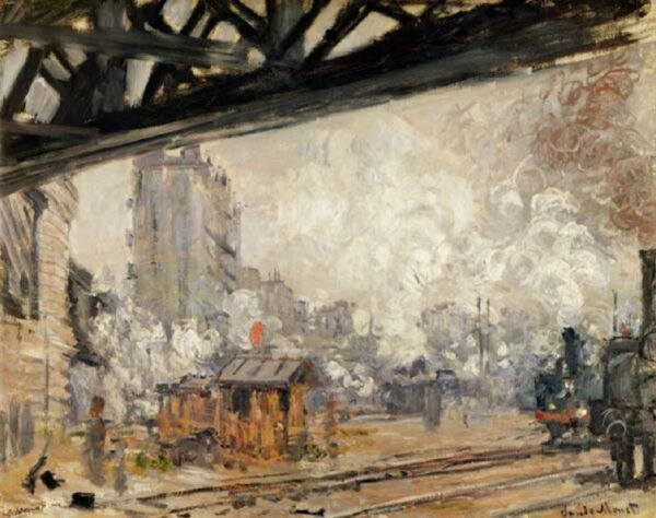 A Estação Saint-Lazare, vista externa de Claude Monet Claude Monet Artemis Reproduction