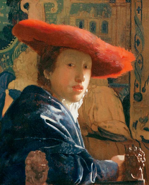 A Menina do Chapéu Vermelho – Johannes Vermeer Johannes Vermeer Artemis Reproduction