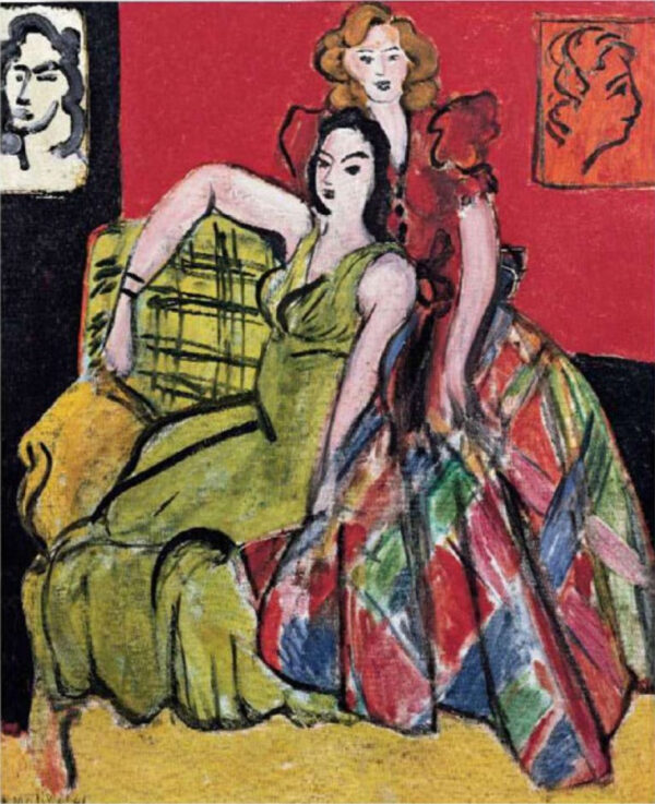 Duas meninas: A saia amarela e a saia xadrez – Matisse Henri Matisse Artemis Reproduction