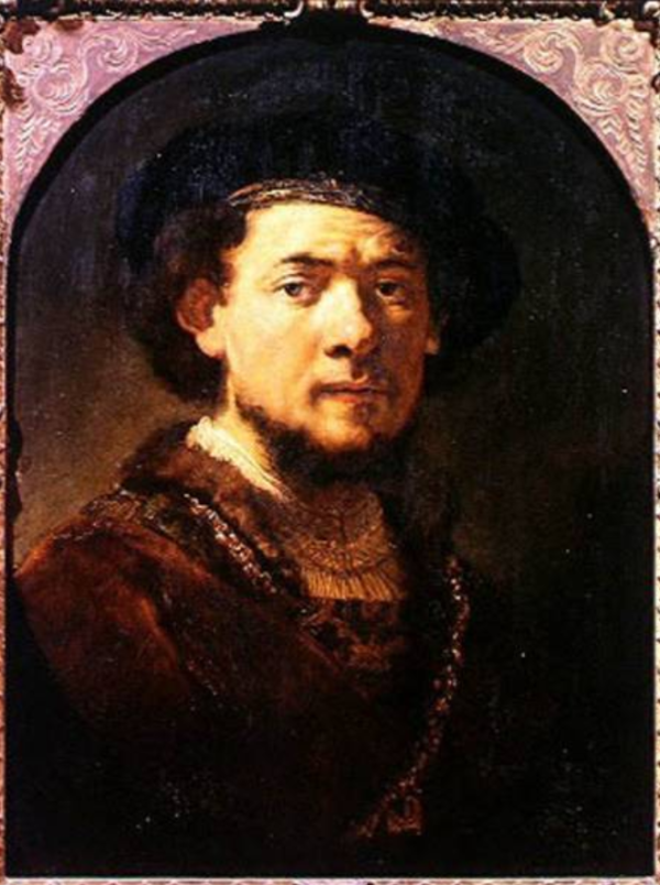 Retrato de um homem com corrente de ouro ou, Autorretrato com barba – Rembrandt van Rijn Rembrandt van Rijn Artemis Reproduction