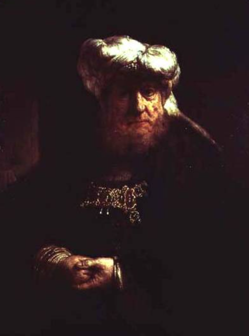 Homem em traje oriental (talvez o rei Ussiah acometido de lepra) – Rembrandt van Rijn Rembrandt van Rijn Artemis Reproduction