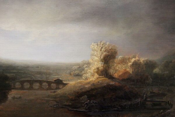 Paisagem com ponte em arco – Rembrandt van Rijn Rembrandt van Rijn Artemis Reproduction