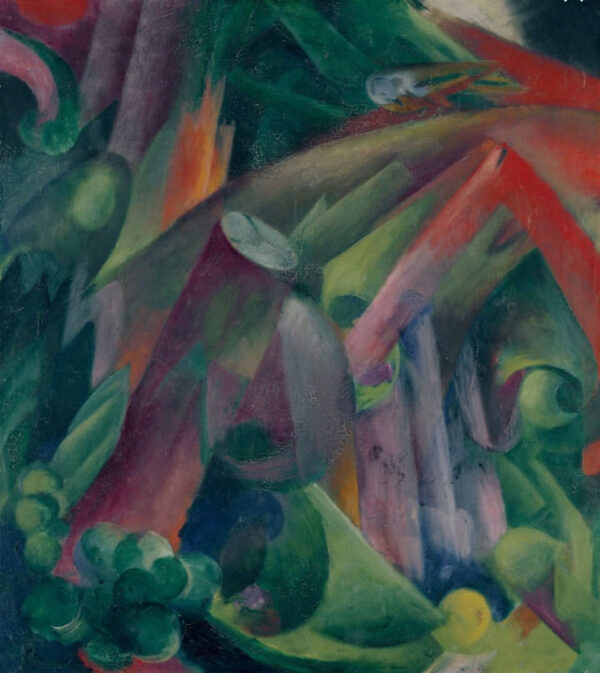 Em uma floresta com um pássaro – Franz Marc Franz Marc Artemis Reproduction