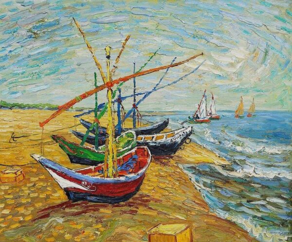 Barcos nas Saintes-Maries – Van Gogh Vincent Van Gogh Artemis Reproduction