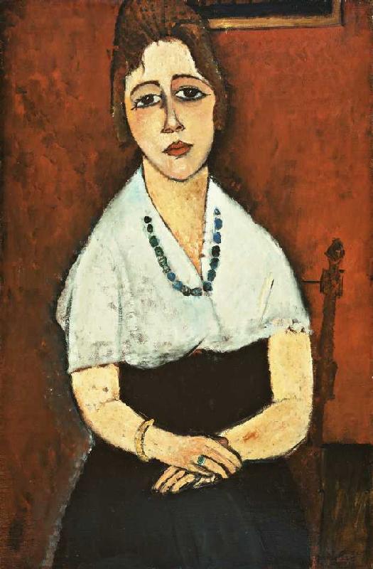 Jovem mulher com a corrente de colar (Elena Picard) – Amadeo Modigliani Artemis Reproduction