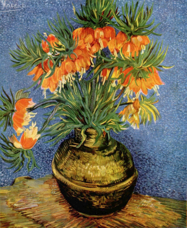 Fritilárias, coroa imperial em um vaso de cobre – Van Gogh Vincent Van Gogh Artemis Reproduction